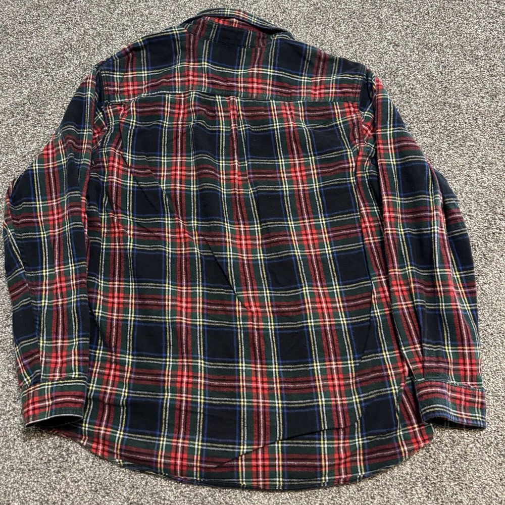 LL Bean Men's L Traditional Red‎ Plaid Long Sleeve Flannel Button Shirt - Picture 2 of 5